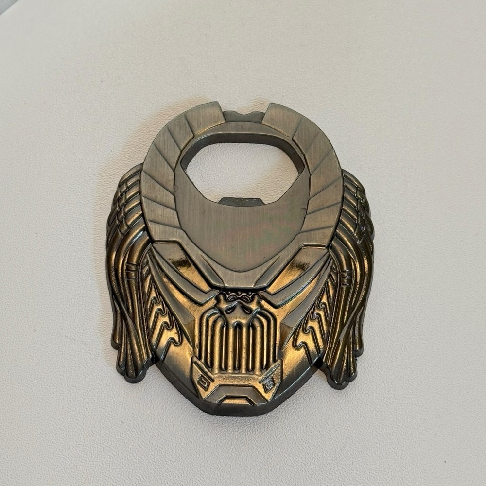 Loot Crate 2017 Predator Metal Bottle Opener 3" x 2.25" Brushed Silver Color